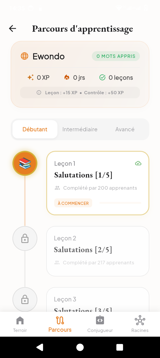 Aperçu 2 - Leçons & Pratique Native